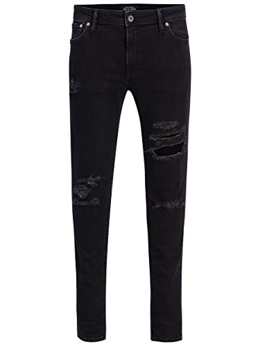 Jack & Jones Jjiliam Jjoriginal Am 502 Lid STS Vaqueros Skinny, Negro (Black Denim), 32W / 34L para Hombre