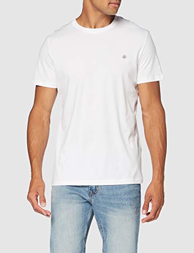 Jack & Jones Jorbasic SS tee Crew Neck 3-Pack Logo Ka Camiseta, Azul (White Detail: Reg Fit/Packed with TEM + Dgm), Large (Pack de 3) para Hombre