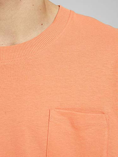 Jack & Jones JORBRINK tee LS Crew Neck Sudadera, Coral, X-Large para Hombre