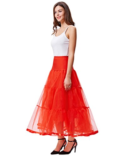 Jack Smith Enagua roja para Mujer Encantadora para Vestido Retro de los años 40 JS0421-4 M