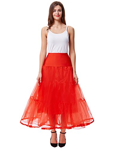 Jack Smith Enagua roja para Mujer Encantadora para Vestido Retro de los años 40 JS0421-4 M