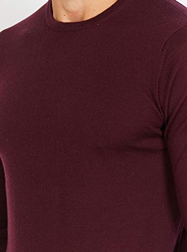 Jack Stuart - Jersey con Cuello Redondo para Hombre, 100% Lana Extrafina de Merino