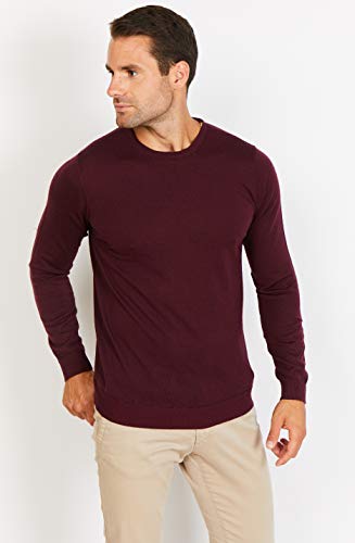 Jack Stuart - Jersey con Cuello Redondo para Hombre, 100% Lana Extrafina de Merino