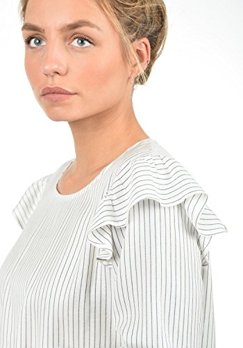 JACQUELINE de YONG by Only Smilja - Blusa Para Mujer. Tamaño:40. Color Cloud Dancer With Stripes Dark Navy