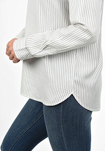 JACQUELINE de YONG by Only Smilja - Blusa Para Mujer. Tamaño:40. Color Cloud Dancer With Stripes Dark Navy