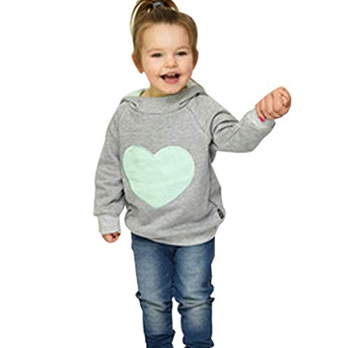 JEELINBORE Ropa Familia Deportivos Niño Sudaderas con Capucha Caliente Madre e Hijo Patrón Cardíaco Sweatshirt Blusa Tops - Azul (Mamá), CN L