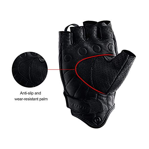 jeerbly Guantes de motocicleta hombres mujeres moto cuero no poroso completo piel de oveja guantes de carbono ciclismo invierno guante autobike Motorcross ATV Motor artículos