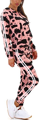 Jela London Chándal para mujer, chándal elástico con capucha Crazy Peach 40