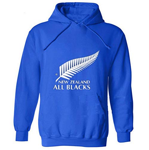 Jersey Hombre New Zeal and All Blacks Sudadera con Capucha Sport Heavyweight Casual Streetwear Prendas De Abrigo Deportivas para Mujeres Y Chaqueta Unisex,Blue,XL
