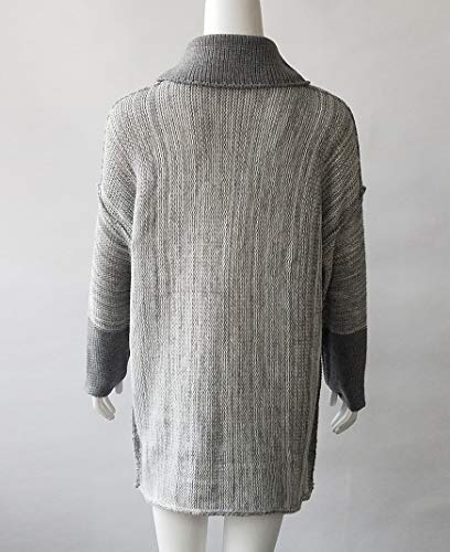 Jersey Largo Mujer Oversize Jerseys de Punto Cuello Vuelto Mujer Largos Grueso Sueter Vestido Jersey Señora Gordos Ancho Invierno Sweaters Sweater Tejido Jerséis Mujer Suéter Jerséy Sueteres Tejidos