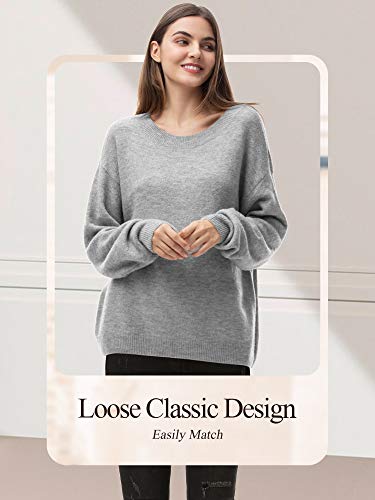 Jersey Mujer Invierno Sueter Mujer 2019 Jersey Elegante Blanco Azul Rayas Jerseys Punto Gris Suelta y Cómoda