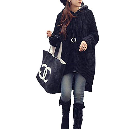 Jersey Mujer Otoño Invierno Elegantes Festival Capucha Moda Sudadera de moda Color Sólido Irregular Manga Larga Anchos Hoody Jerseys Lana Casual Cómodo Jerseys Moda Joven Estilo Moderno