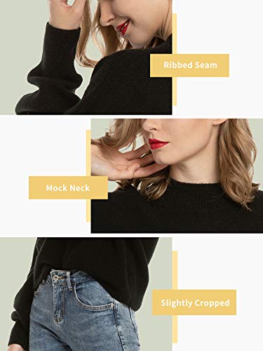 Jersey Punto Mujer Negro Jersey Basico Suelto Camiseta Manga Larga Sueter Invierno Jerseys Cuello Redondo Casual Sudadera