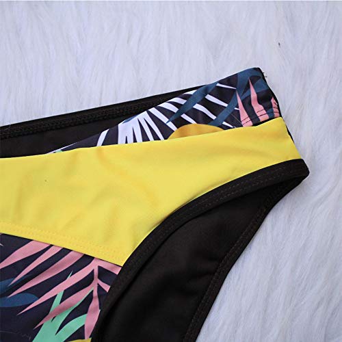 JFAN Conjuntos De Bikini Sexy Mujer Trajes De Baño Bañador Traje de Baño Acolchado con Aros Traje de Baño Floral de Colores Dulces