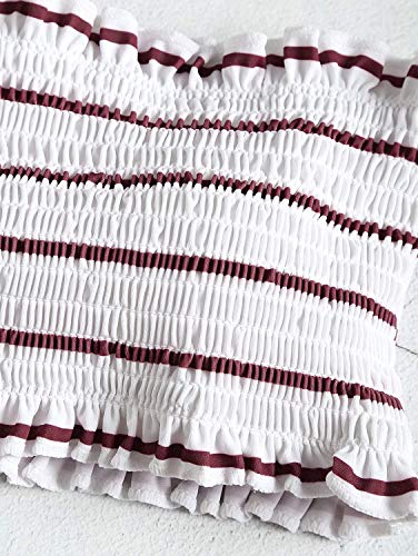 JFAN Mujer Bikini Bandeau de Rayas Bralette Traje de Baño de Tubo Brasileños Bañador Ropa de Bano