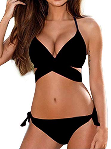 JFAN Traje De Baño Mujer Sexy Bañador de Baño Conjunto de Bikini Push up Sujetador Acolchado Traje de baño Bikini para Mujeres