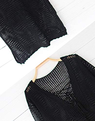 JFAN Vestido Suelto de Bikini Mujer Camisolas y Pareos para Mujer Traje de Baño Sexy Crochet Cover Up