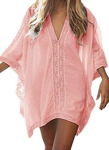 JFAN Vestido Suelto de Bikini Mujer Ropa de Baño Playa Traje de Baño Vestido de Bikini Camisolas y Pareos