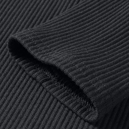 JiaMeng Moda Casual para Mujer Sexy con Cuello Camisas Henley con Cuello en V Manga Larga Botones sólidos Tops básicos Camisetas Camisa Jersey Blusa Tops