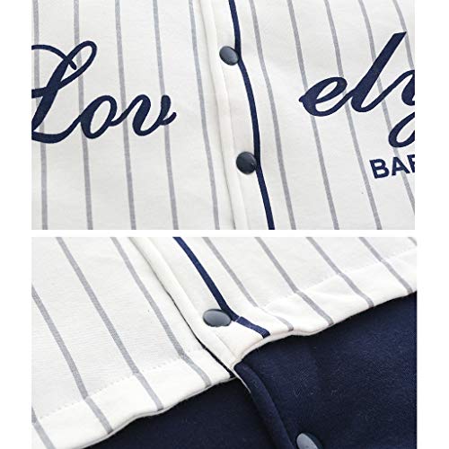 JiAmy Bebé Niños Mameluco con Botines Ropa de Invierno Fleece Traje de Nieve con Capucha Trajes Raya 6-9 Meses