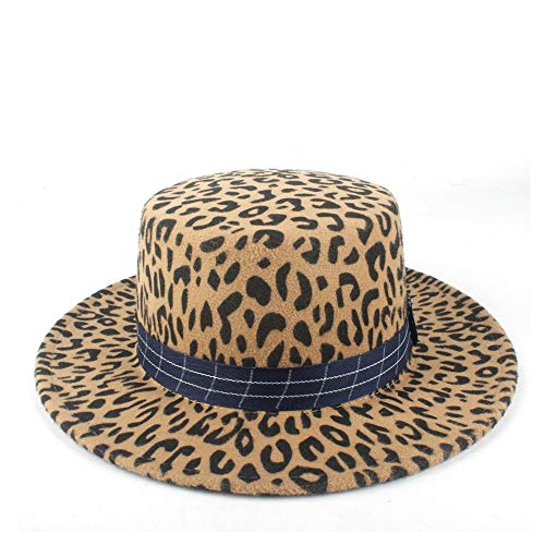 JIANGJINLAN 2019 Otoño Invierno Mujeres de Lana a Cuadros de la Cinta de poliéster Plano del Sombrero de Copa del Sombrero de Panamá Mar Decoración del Casquillo del Recorrido al Aire Libre