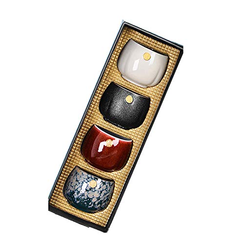 JIN GUI Caja de Regalo Sixi Cup con Juego de Tazas maestras, Taza de té pequeña cambiada al Horno, Taza de té de una Sola Taza, Juego de té de Kung fu casero, como la Mejor opción para Regalos