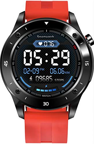 JINPX Smartwatch,Reloj Inteligente IP67 con 1.3" Pantalla Táctil Completa,Presión Arterial,Podómetro,Monitor de Sueño,8 Modos de Deportes GPS Pulsera Actividad Inteligente para Hombre Mujer (Naranja)