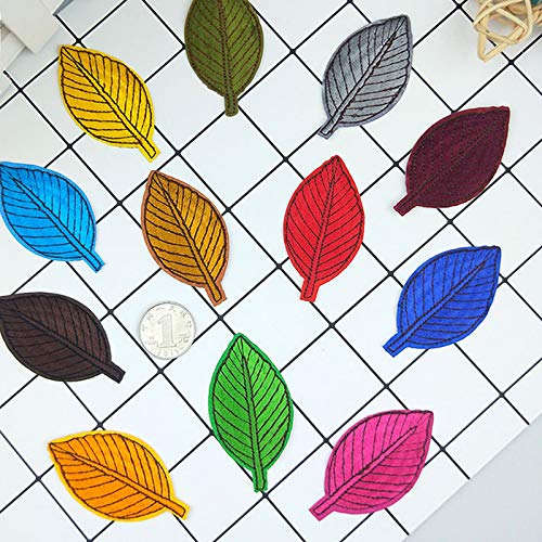 Jixista Parche Bordado Parches Termoadhesivos para Ropa Coser Parche de Hoja de Arce Insignia Bordado Parches de Planchado para Procesamiento o Reparación DIY Camiseta Jeans Ropa Bolsas 21PCS