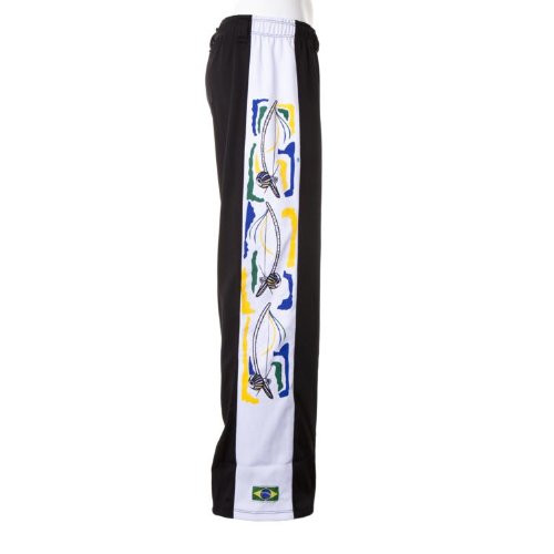 JL Sport Pantalones Auténtica Brasileña Capoeira Artes Marciales para Chicos (Negro con Berimbau Imprimir A Lo Largo De Bein) - 9-10 JL Sport Pantalones Auténtica Brasileña Capoeira Artes Marciales para Chicos (Negro con Berimbau Imprimir A Lo Largo De Bein) - 9-10