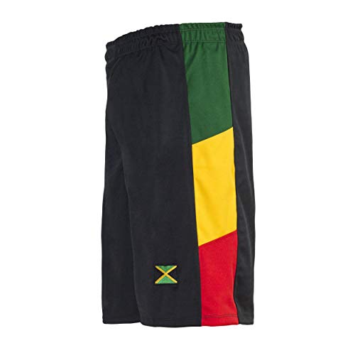 JL Sport Pantalones Holgados Negro Gimnasio Deportes Baloncesto Boxeo Bermuda Beach Camisetas De Reggae - M