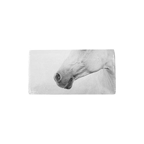 JOCHUAN Alta llave única del caballo árabe de encargo Foto de archivo Bolso largo de la caja del titular de la tarjeta de crédito del monedero de la cartera triple de las mujeres