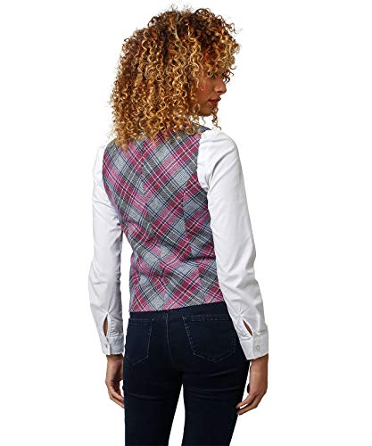 Joe Browns Summer Time Waistcoat Chaleco de Traje de Negocios, A-Multi Check, 40 para Mujer