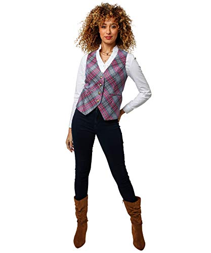 Joe Browns Summer Time Waistcoat Chaleco de Traje de Negocios, A-Multi Check, 40 para Mujer