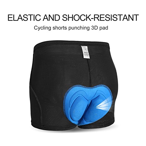 JOGVELO Culotes Ciclismo Hombre, Calzoncillos Ciclismo con Gel Almohadilla Respirable Anti-Choque para Hombre Mujer XL