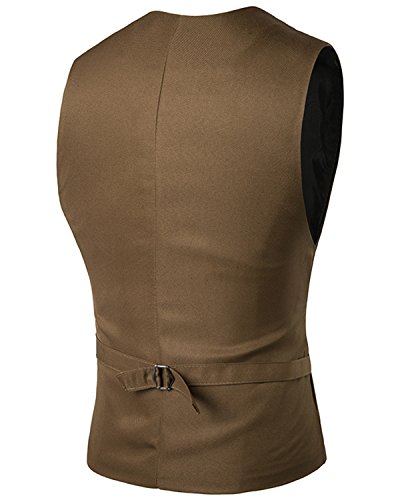 JOLIME Elegante Chalecos Hombre Vestir Casual Negocio Boda Slim Fit Traje Blazers Sin Mangas