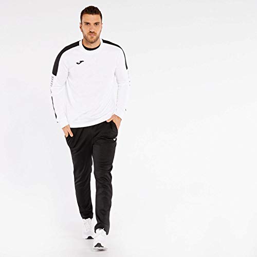 Joma 100801.201 Sudadera, Hombre, Blanco/Negro, L