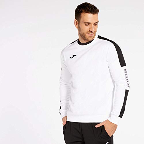 Joma 100801.201 Sudadera, Hombre, Blanco/Negro, L