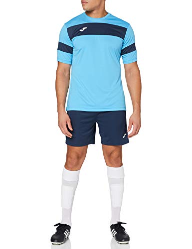 Joma Academy II M/Corta Traje de Entrenamiento, Hombre, Turquesa Fluor/Marino, XL