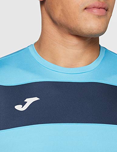 Joma Academy II M/Corta Traje de Entrenamiento, Hombre, Turquesa Fluor/Marino, XL