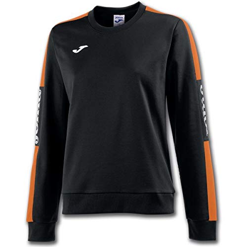 Joma Champion IV Sudaderas, Mujer, Negro-Naranja, XL