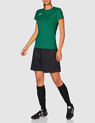 Joma Combi Woman M/C Camiseta Deportiva para Mujer de Manga Corta y Cuello Redondo, Verde (Green), XL