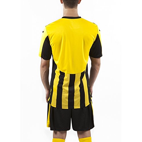 Joma Copa Camiseta de Equipación de Manga Corta, Hombre, Amarillo/Negro, L