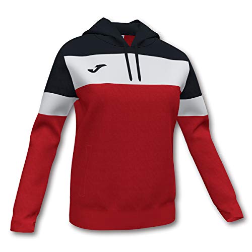 Joma Crew IV - Sudadera con Capucha para Mujer, Mujer, Sudadera con Capucha, 901042, Rojo/Negro, Large