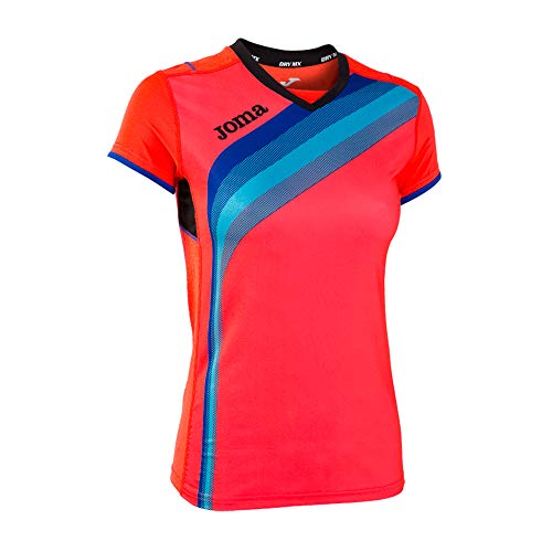 Joma Elite Camiseta, Mujer, Coral Fluor-041, XS