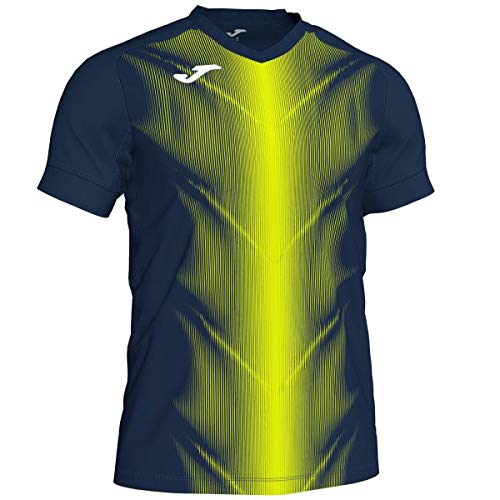 Joma Olimpia Camisetas, Hombre, Marino/Amarillo flúor, M