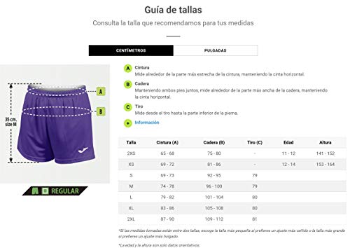 Joma Paris II Pantalones Cortos Deportivos, Mujer, Blanco (200), L