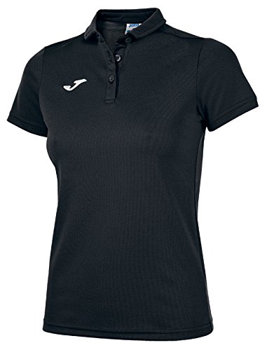 Joma Polo Hobby Mujer Negro M/C Camiseta, Negro-100