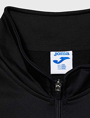 Joma Sudadera Faraon Negro Media Cremallera, Hombre, Negro-100, L