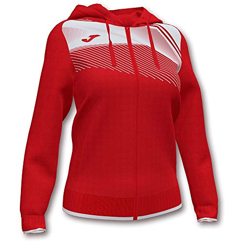 Joma Supernova II Chaqueta con Capucha, Mujer, Rojo-Blanco, L