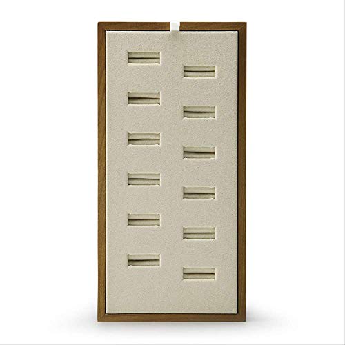 JOMOSIN Snh0216 Organizador de Almacenamiento Rack Colgando joyería Organizador Caja Caja de Madera Maciza Placa Anillo Marco de Cachemir Cuero Pendiente Pendiente Collar de joyería Pantalla